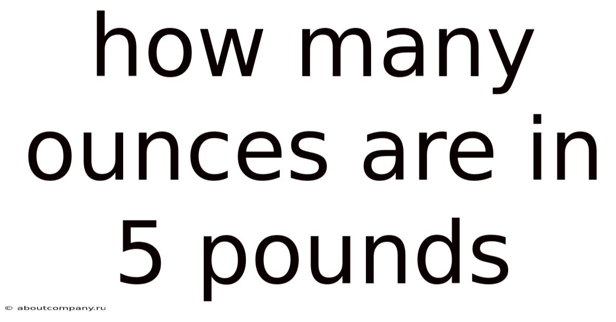 How Many Ounces Are In 5 Pounds